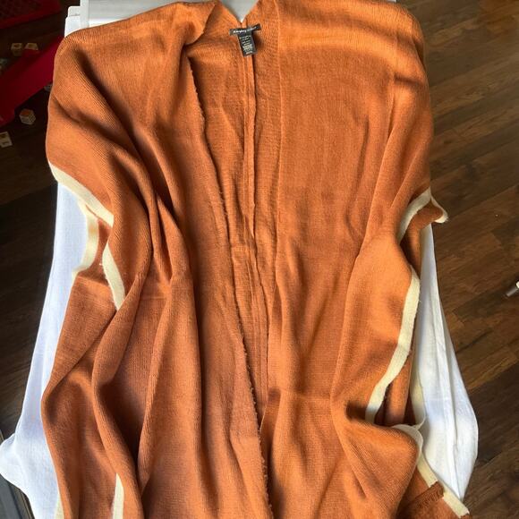 Do Everything in Love Women Jacket Free Size Open Front Midi Length Knit Brown - Picture 3 of 7